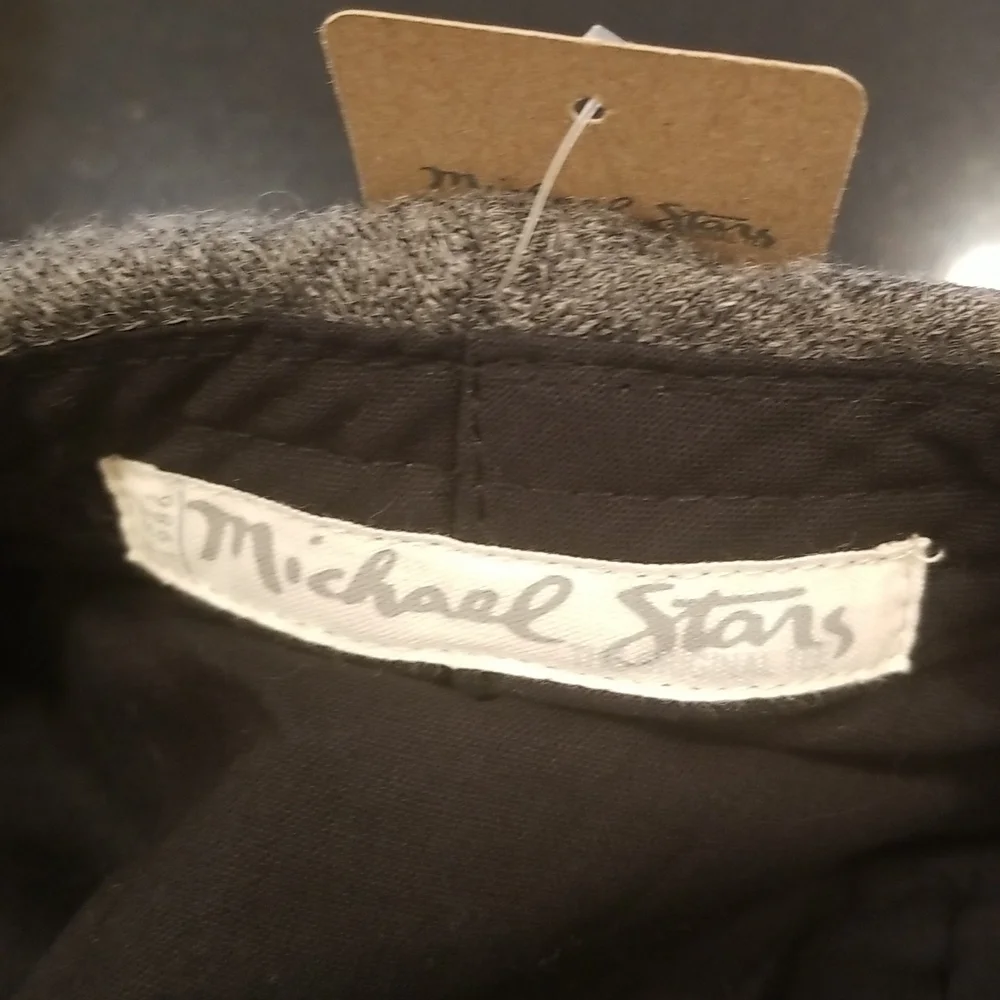 💕MICHAEL STARS💕 Buckled Up Driver Hat Abalone Gray NWT